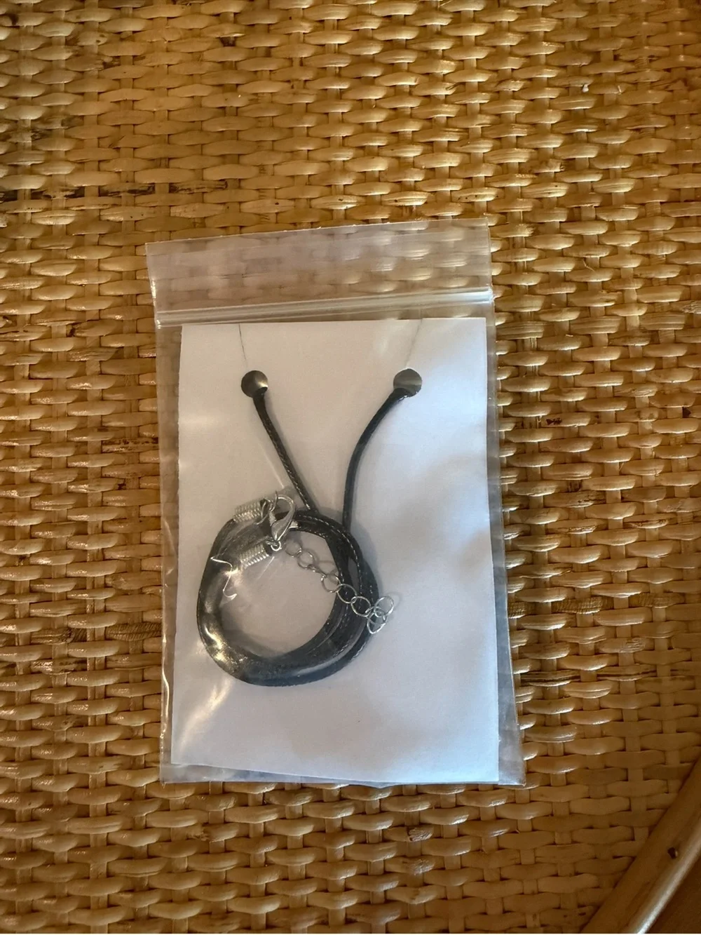 Mustard Seed Bottle Necklace in Black